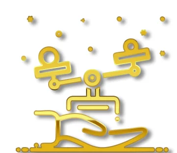 Ethically Sourced Golden Balance Scale Icon